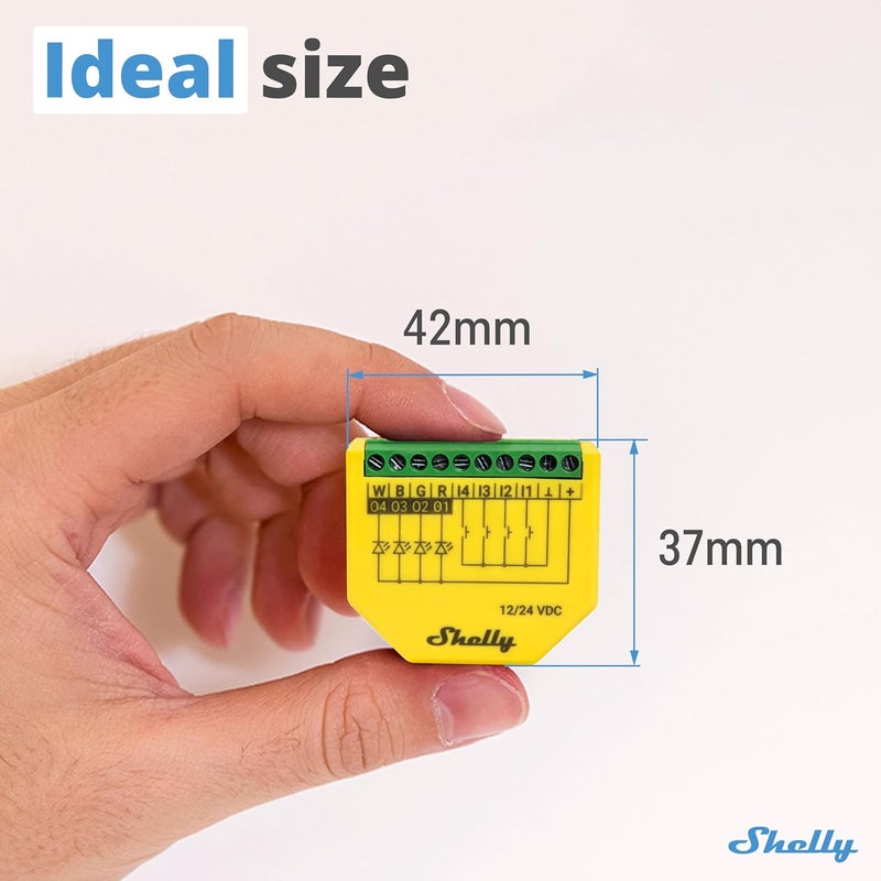 Shelly Plus RGBW PM | WiFi Smart Remote Control for RGBW Led Strips with Power Metering | Home Automation | Bluetooth Gateway | No Hub | Compatible with Alexa & Google Home | iOS Android App - Image 2